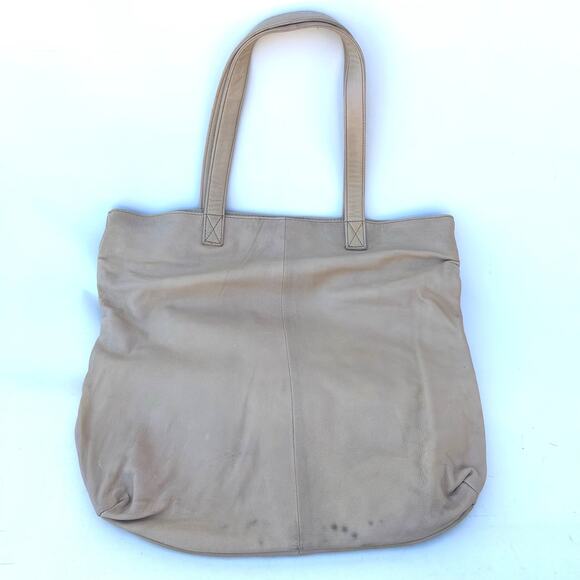 Free People Sierra Leather Woven Removable Clutch Tote Purse Beige Bag Tan - Picture 6 of 14